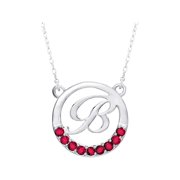 Personalized Family JewelryáWomen's Circle Initial Pendant available in Sterling Silver, Gold and White Gold