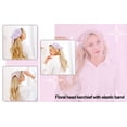 thumbnail image 3 of Floral Elastic Hair Scarf Headband - 3 PCS Double-Layer Print Floral Hair Scarves - A, 3 of 8