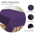 thumbnail image 3 of 60x84inches Elegant Purple Tablecloth Rectangular Solid Color Polyester Fabric Table Cloth Washable Wrinkle Resistant Table Cover for Kitchen Dining Wedding Baby Shower Buffet Party Decor, 3 of 7