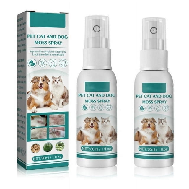 Spray antiácaros para gatos, cuidado de la piel de mascotas para perros y gatos, ayuda con sarpullido, spray para aliviar el musgo de mascotas, cuidado de limpieza de musgo para mascotas, spray