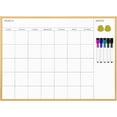 thumbnail image 3 of VUSIGN Magnetic Monthly Calendar Whiteboard, 17'' x 23'' Dry Erase Calendar for Wall Office School Home, Gold Wooden Frame, 3 of 6