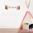 thumbnail image 4 of Wooden Beaded Garland with Tassel Bunting Wall Hanging Tassels Banner Nursery Decor Room Bedroom Baby Shower Party Wedding Decorations, 4 of 7