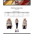 thumbnail image 2 of MixMatchy Women's Plaid Sherpa Cropped Jacket, 2 of 5