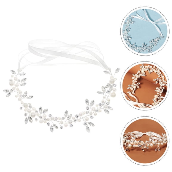 TABLZONE Women Hairband Bridal Headpiece Rhinestone Silver 1Set