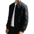 thumbnail image 2 of LANGWYQU Spring Fall Men Solid Casual Stand Collar Zipper Jacket Coat, 2 of 5