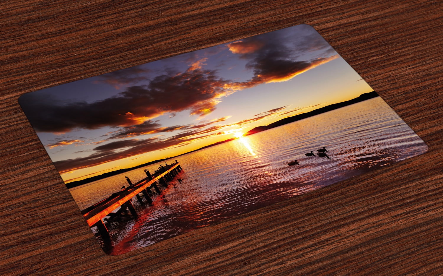 Coastal Placemats Set of 4 Lake Rotorua Dramatic Sunrise North Island