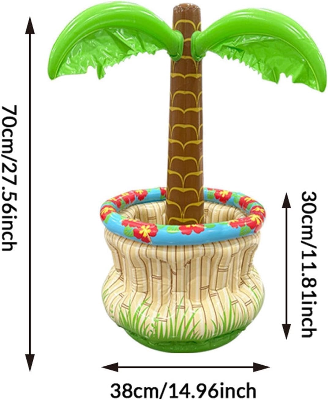 Inflatable Palm Tree Cooler Floating Drink Ice Bucket Tropical Party
