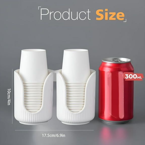 ACDANC Cup Dispenser,3-5 oz Bathroom Cup Holder,Disposable Paper Cup Dispenser,Dual Purpose Paper Cup Holder and Spill Resistant Tabletop Cup Holder,Party Cup Organizer,Guest Bathroom Essentials