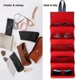 thumbnail image 4 of Organizador de gafas de sol portátil con 5 ranuras, estuche de almacenamiento para gafas de viaje, caja plegable para soporte de gafas para mujeres y hombres, 4 of 12