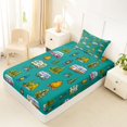 thumbnail image 4 of Erosebridal Cartoon Adventure Car Twin Sheet Sets 3pcs For Boys Girls,Kids Teens Happy Camping Bedding, 4 of 5