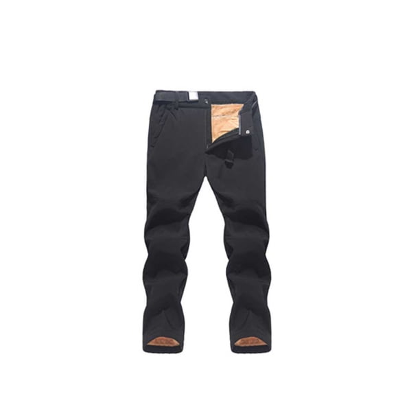Soidarity Pantalón de invierno con estilo de moda Unisex exterior de viaje montañismo térmico impermeable pantalones a prueba de viento ropa Escalada Negro XXL Soidarity OD028989-07