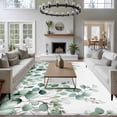 thumbnail image 3 of 8'x10' Area Rugs, Eucalyptus Leaves Indoor Outdoor Area Rug for Living Room Bedroom, Spring Summer Botanical Pastoral Washable Bathroom Rugs Kitchen Floor Carpet Mats Home Decor Aesthetic, 3 of 8
