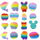 thumbnail image 2 of Pop It Fidget juguete Sensorial niño Autismo relajante Colorido llavero llavero Alivio de estrés juguetes Para niños cartera femenina, 2 of 4