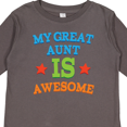 thumbnail image 4 of Inktastic My Great Aunt is Awesome Boys or Girls Long Sleeve Toddler T-Shirt, 4 of 5