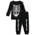 thumbnail image 4 of The Children's Place Baby, Toddler, & Kids Unisex Snug Fit Glow-in-the-Dark Skeleton Cotton Pajamas, Sizes 12M-16, 4 of 4