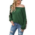 thumbnail image 2 of Blusa de manga larga con cuello redondo, blusa con estampado de leopardo para mujer, blusas largas con estampado de leopardo, blusas casuales de manga larga para mujer, tecnología avanzada, 2 of 7