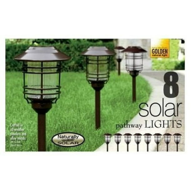 Naturally Solar Pathway Led Lights 8, Solar Led Pathway Lights Vintage Style