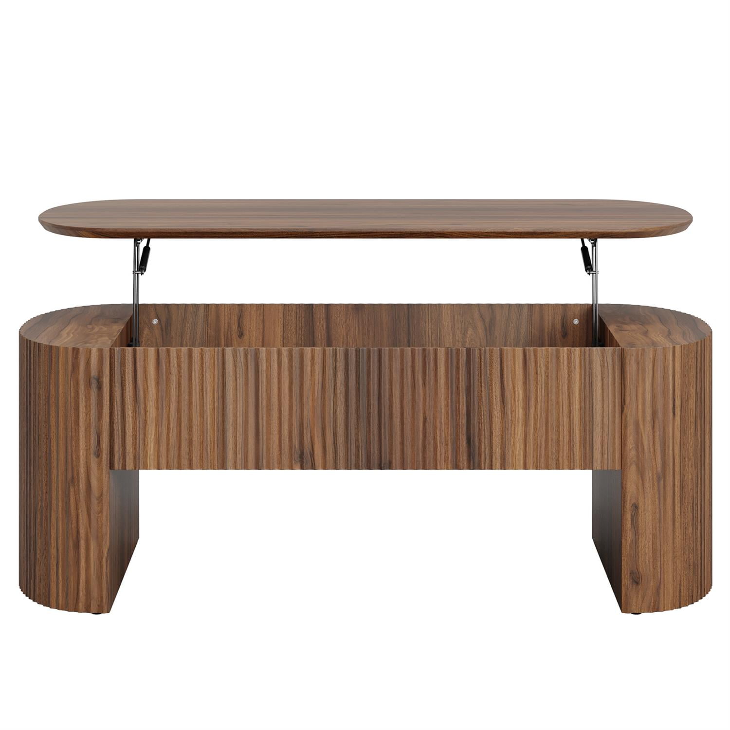 Demi Bonn 47" Lift-Top Coffee Table, Wooden Centerpiece, Brown Living Room Table, Sturdy End Table with Storage, Brown