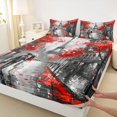 thumbnail image 3 of Homewish Paris Eiffel Tower Full Size Sheets,Oil Painting Bed Sheets,Romantic Valentine'S Day Sheet Sets For Girls Teens,Ultra Soft Home Decor,4-Piece, 3 of 7