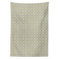 thumbnail image 2 of Geometric Tablecloth, Repetitive Simplistic Abstract Rhomb Check Pattern in Bicolour Design, Rectangle Satin Table Cover for Dining Room and Kitchen, 60" X 84", Dimgray Khaki White, by Ambesonne, 2 of 2