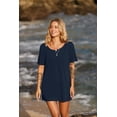 thumbnail image 3 of EKOUAER Womens Beach Coverups Short Swimwear Cover Ups Side Slit Beachwear Loose Swimsuit Cover Ups, 3 of 6