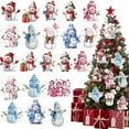 thumbnail image 4 of Costeam 24 Pieces Christmas Tree Decorations, Cute Snowman Ornaments, Winter Christmas Party Decorations, Festive Indoor Home Decor, Lightweight Easy To Hang, Durable, 4 of 6