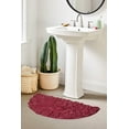 thumbnail image 5 of Home Weavers Bell Flower Collection Bathroom Rug 100% Cotton Tufted U Shape Slice Rug, Soft Absorbent Bath Rugs, Non-Slip Bath Carpet, Machine Washable, bath rugs , 17"x30" Slice Rug, Red, 5 of 9