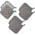 thumbnail image 3 of 6Pcs Kitchen Pot Holders Set Heat Resistant Pure Cotton Potholders Kit Large Coasters Hot Pads Terry Pot Holders for Everyday Cooking and Baking by 7 x 7 Inch, 3 of 6