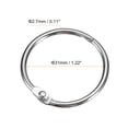 thumbnail image 2 of Unique Bargains Shower Curtain Rings, 20 pack Carbon Steel Round Snap Shower Curtain Hooks, 1.22 Inch Binder Rings (Silver), 2 of 5