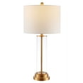 thumbnail image 3 of SAFAVIEH Cassian 26 in. Mid-Century Glass Table Lamp, Clear/Brass, 3 of 4