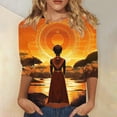thumbnail image 4 of Tbopshirt Black History Month Shirts Women,Plus Size Tops 3/4 Sleeve,Fashion Printed Casual Round Neck Pullover Womens Graphic T Shirts,S-XXXL,Black History Gifts, 4 of 5