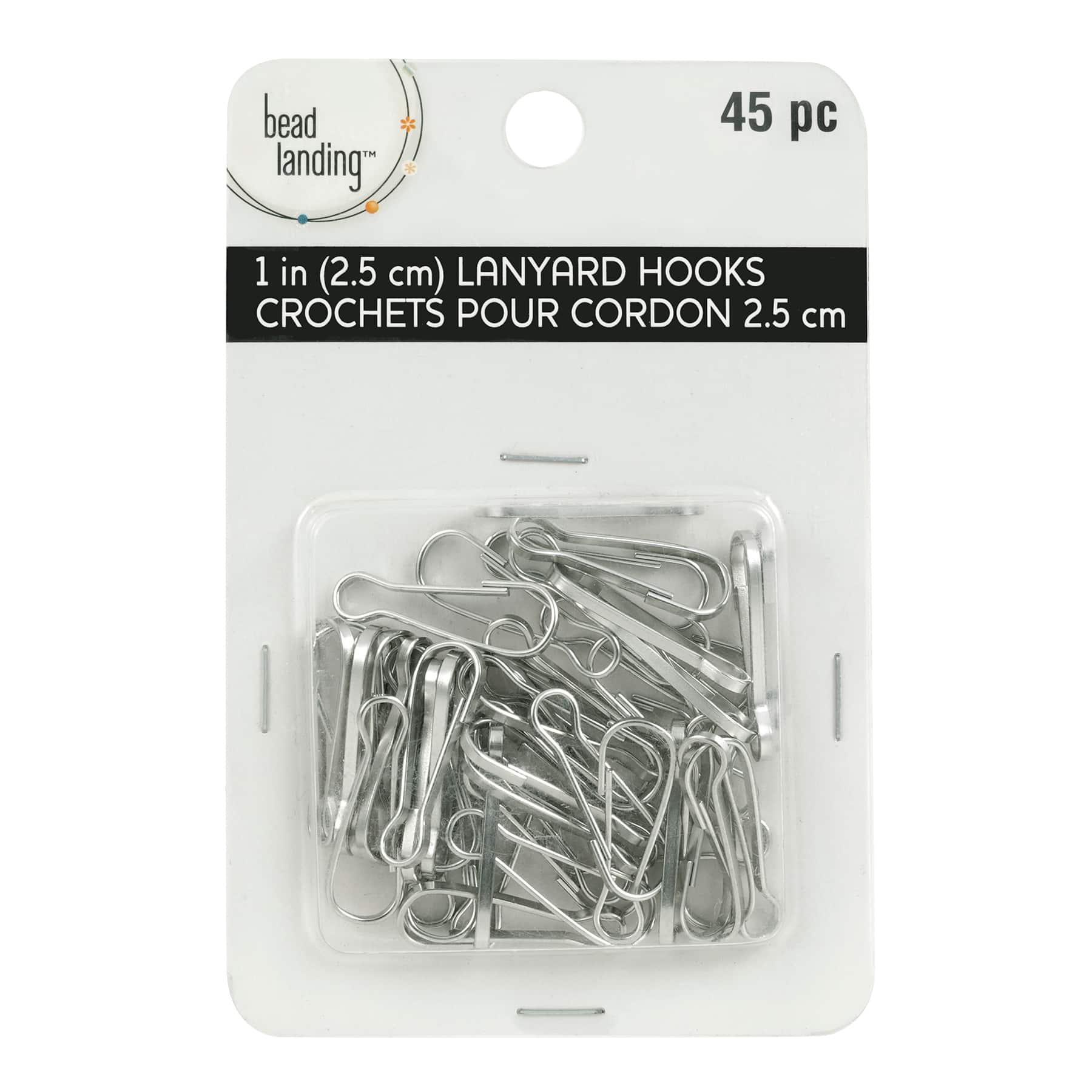 12 Packs 45 ct. (540 total) 1" Rhodium Lanyard Hooks by Bead Landing