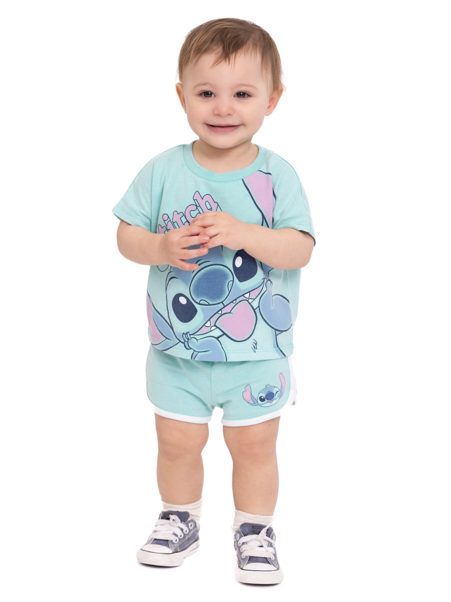 Disney Toddler Girls Stitch T-Shirt and Shorts Set, 2-Piece, Sizes 2T-5T
