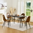thumbnail image 3 of Homy Casa Dining Chair Set of 4, Upholstered Faux Suede Modern Kitchen Seating Chairs, Vintage Brown, 3 of 11