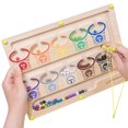 thumbnail image 3 of Granos magnéticos de la succión juegan el tablero de bolas de acero de madera del diseño de la historieta para los juguetes de los niños, 3 of 9