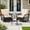 Beige, variant on S-HOME 3-Piece Patio Furniture Set, Wicker Outdoor Bistro Set Swivel Glider Patio Chairs x 2 with Cushions, Side Table x 1, for Backyard Entertainment, Grey