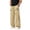 Khaki, variant on Cargo Pants for Men Elastic Waist Wide Leg Pants Drawstring Loose Casual Travel Trousers with Zipper Multi Pockets