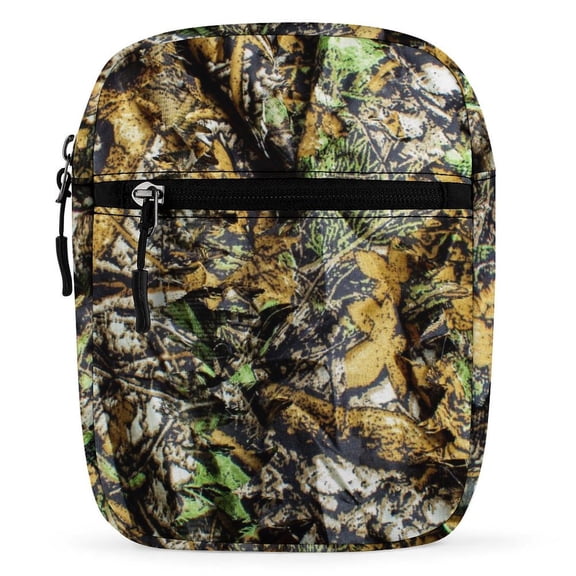 Small Body Bag 6.7×7.9×2.2in Easy To Carry Light Portable And Durable For Shopping Going To Work Dating Running Cycling Daily Travel Photo Hunting Forests Camouflage Textured Cloth