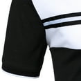 thumbnail image 4 of WREESH Men's Color Block Henley Shirt Workout Short Sleeve, Quick-Dry Lapel Collar Summer Casual Button-Up Top, 4 of 9