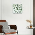thumbnail image 2 of Square Wall Clock,Watercolor Hanging Leaves Mural In Green And White Color Scheme,Silent Non-Ticking Wall Clock Decor for Home Office Kitchen Living Room Bedroom(12inch), 2 of 4