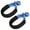 Blue, variant on 2pcs 1/2" X 22" Soft Shackle Rope Synthetic Tow Recovery Black Strap 38000LBS