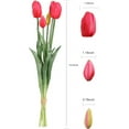 thumbnail image 3 of 18.5'' Artificial Tulip Flowers 10 PCS Faux Real Touch Latex Bouquet Tulips for Home Table Arrangements Gift Office Wedding Party Birthday Garden Restaurant Decoration (Yellow), 3 of 5