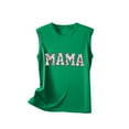 thumbnail image 5 of Dyegold Summer Tops for Women 2023, Summer Tank Tops for Women 2023 Trendy Funny MAMA Letter Print Blouses Dressy Casual Tshirt Sleeveless Round Neck ​Vest, 5 of 6