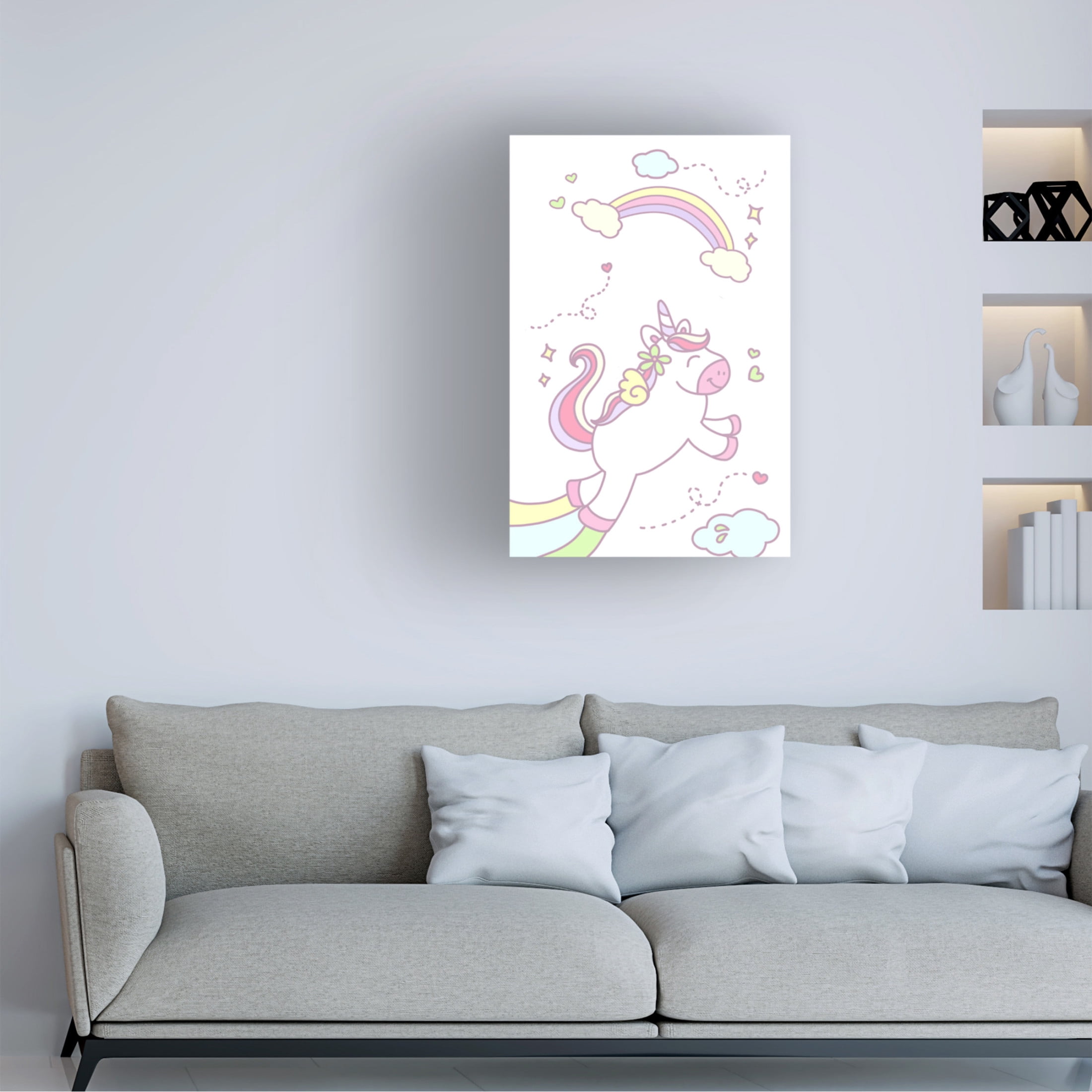 Trademark Fine Art Xuan Thai Unicorn and Baby girl Canvas Wall Art