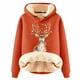 thumbnail image 1 of WILLBEST Sudadera de Mujer, Estilo Universitario, Cuello Redondo, Manga Larga, Talla Grande, con Estampado Navideño XXXX-Grande, 1 of 4