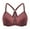 Cabernet Red, variant on Female Racerback Front Closure Unlined Underwire Bra for Women Cabernet Red 46E