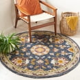 thumbnail image 2 of SAFAVIEH Aspen Marisa Tribal Area Rug, Blue/Rust, 5' x 5' Round, 2 of 8