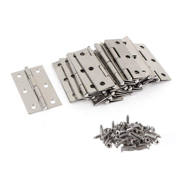 Juego de 20 bisagras plegables de acero inoxidable de 3 pulgadas ZAQW