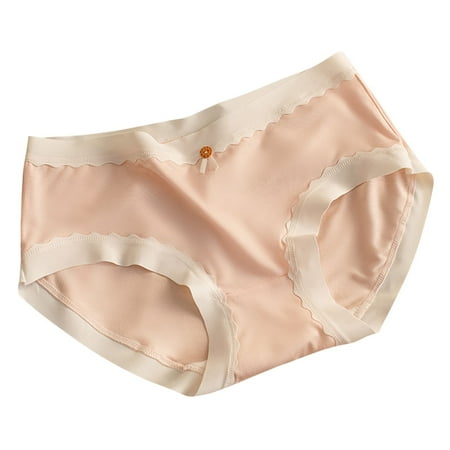 Kmdttou Up to 30% off!Women s Mid Oversized Nude Underwear With Seamless And Breathable Cotton Crotch Buttocks Lifting And Sexy Triangular Panties (Regular & Plus Size)