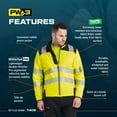 thumbnail image 4 of Portwest T402 Men's PW3 Waterproof Hi Vis Safety Jacket - Windproof High Visibility Reflective Softshell Jacket Orange/Black, Small, 4 of 8